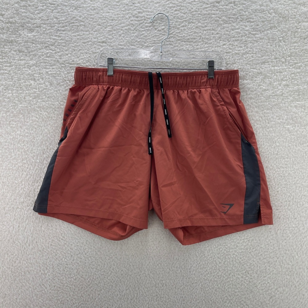 Gymshark Shorts Mens 3XL Orange 7" Gym Running Bodybuilder Summer Training SPort